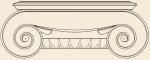 Аттический вариант ионической капители из Пантикапея (здесь: № 140). Вторая четверть V в. до н.э. Реконструкция (В.П. Толстиков)
